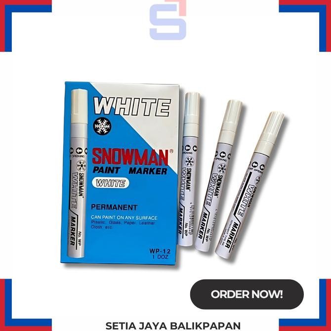 \\\\\] Spidol Snowman Paint Marker White