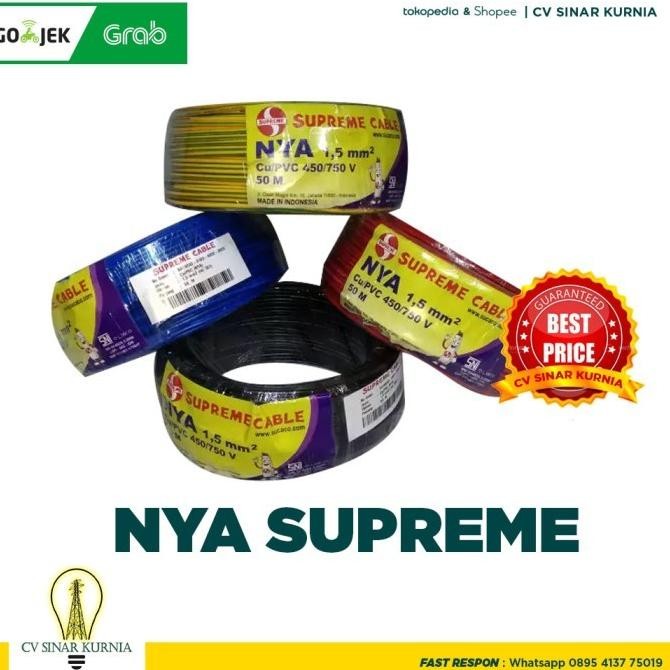 Kabel Listrik NYA 1x2.5 mm 2.5 2,5 SUPREME| SUPREME Kabel NYA | 50M