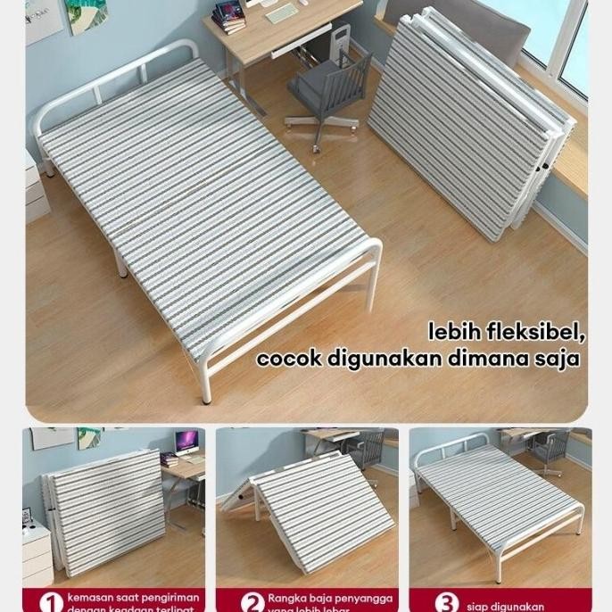 Dipan Lipat Ranjang Lipat Dipan Tempat Tidur Ranjang Besi Dipan 90x200 Single Dipan 120x200 Kasur Si