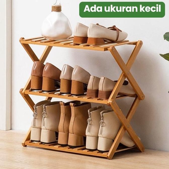 Promo Muzy Rak Sepatu Kayu Zig Zag Rak Tanaman Rak Bunga Hiasan Rak Serbaguna Tempat Sepatu Silang H