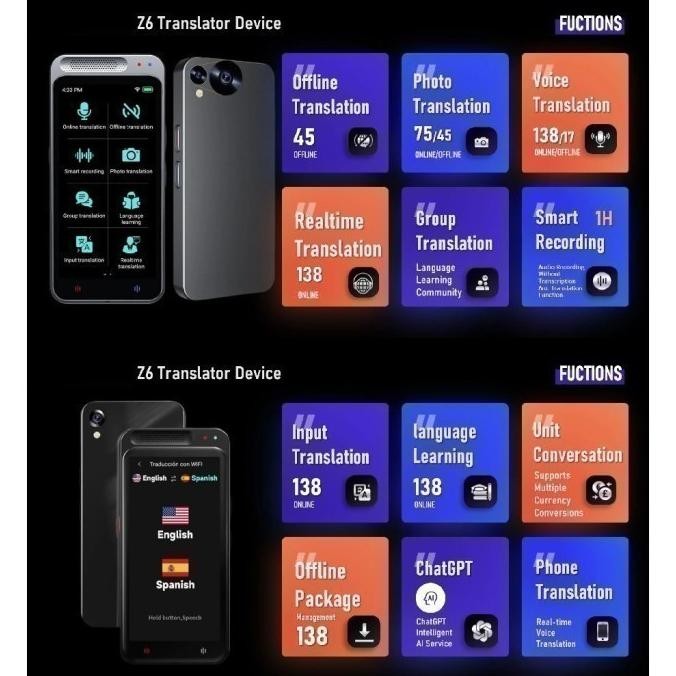 

Z6 - Portable Smart Translator - Alat Penerjemah Hingga 138 Bahasa