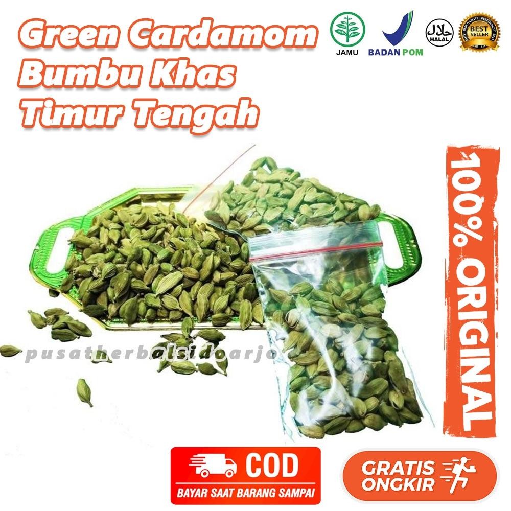

250Gr Kapulaga Hijau Arab India Premium Kapol India Arab Cardamom Kapolaga Terbaru Best Quality Asli 100% Original