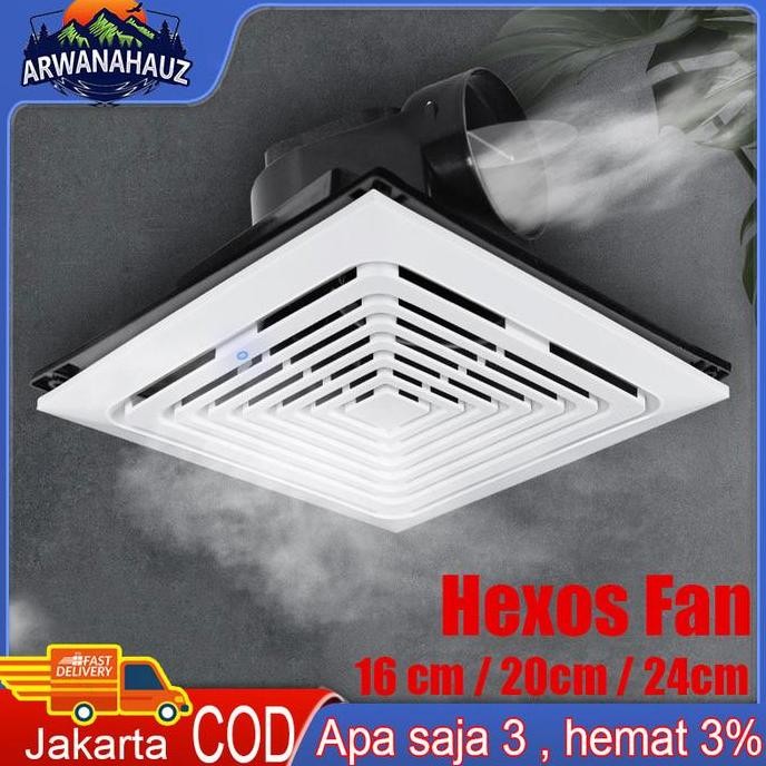 Plafon Exhaust Sirroco / Siroco Ventilang Fan Hexos 6 Inch / 16 Cm / 20Cm / 24Cm Mv 16Ex / Kipas Ang