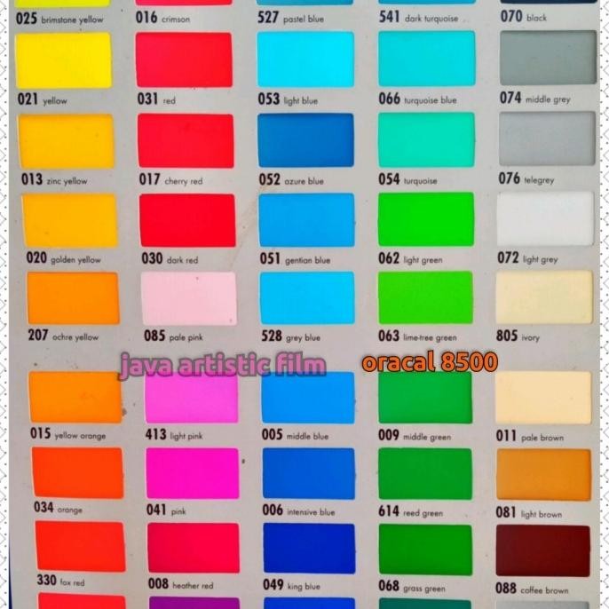 PROMO sticker/stiker kaca/oracal/oracal 8500/sticker warna transflusen
