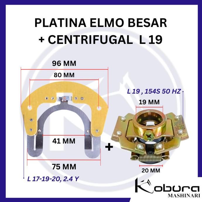 Platina Tanduk Centrifugal Set L19, Platina Elektromotor Centrifugal Set L 14 - L 16 - L 17, Platina