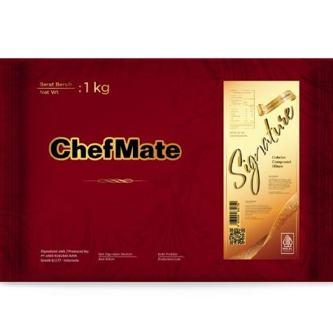

Chefmate dark compound Signature chocolate 1 kg / coklat DCC murah