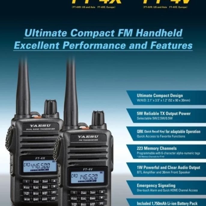 Grosir Ht Yaesu Ft-4X Dual Band Ori Yaesu Ft 4X Dualband Yaesu 4X
