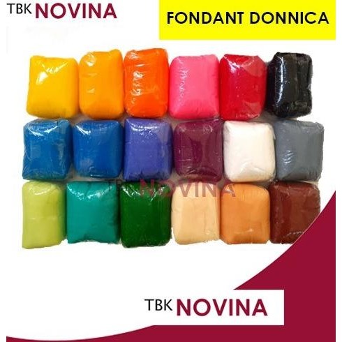 

[250 GRAM ] FONDANT DONNICA / FONDAN WARNA DONNICA 50GR murah