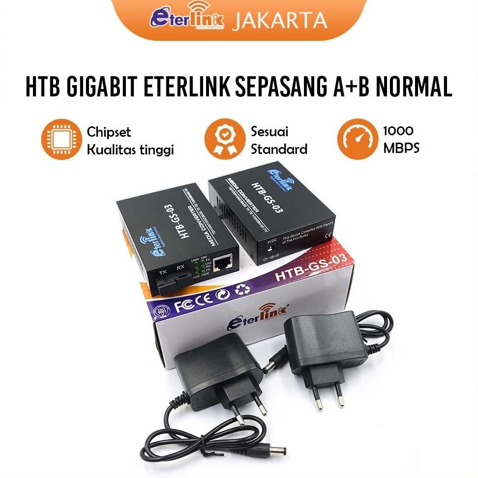 Terbaru Htbgs Ab Eterlink 1000Mbps Single Mode Converter Fiber Optical
