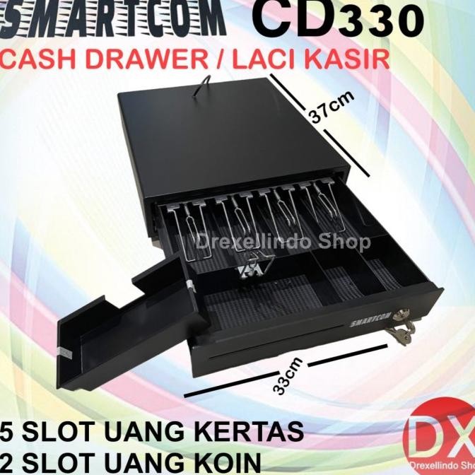 

Murah Cash Drawer / Laci Kasir Smartcom Cd330 Rj11 Ukuran 37X33X8Cm 5 Bill 2 Coins