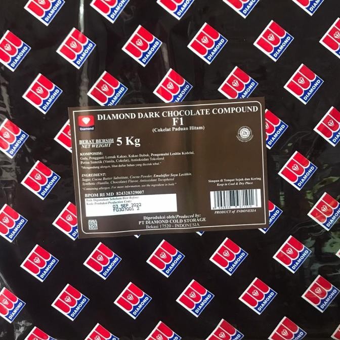 

Coklat Blok - Dark Chocolate Compound Diamond 5kg - Gosend/Grab Only!! murah