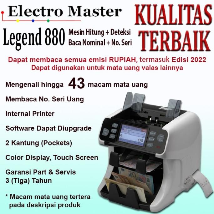 

Sale Mesin Hitung & Deteksi Uang Kertas Electro Master Legend 880 2 Pocket