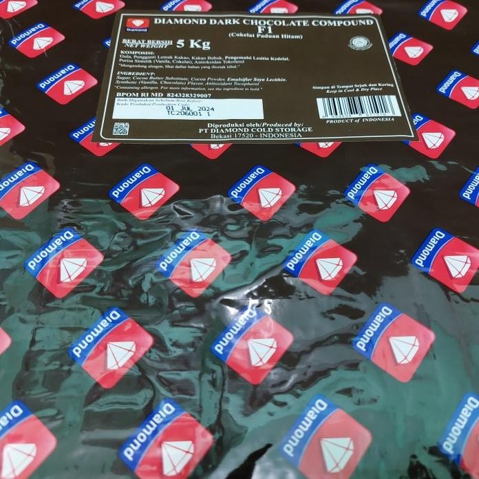 

diamond dark compound 500gr coklat repack murah