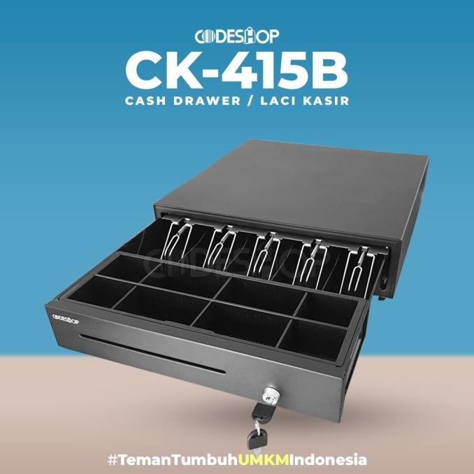 

Grosir Laci Brangkas Kasir / Cash Drawer Besar Codeshop Ck-415 Black Rj