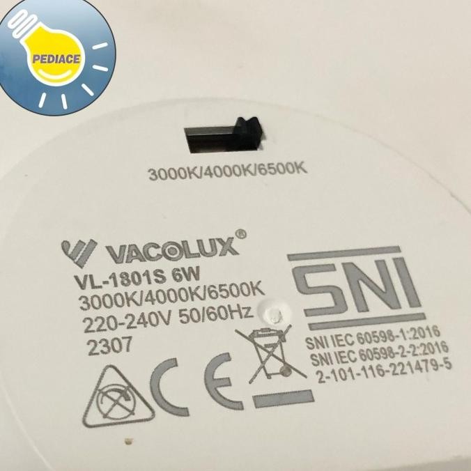 Lampu LED Panel Light 6W VACOLUX Kotak Tempel / Outbow Changeable CCT