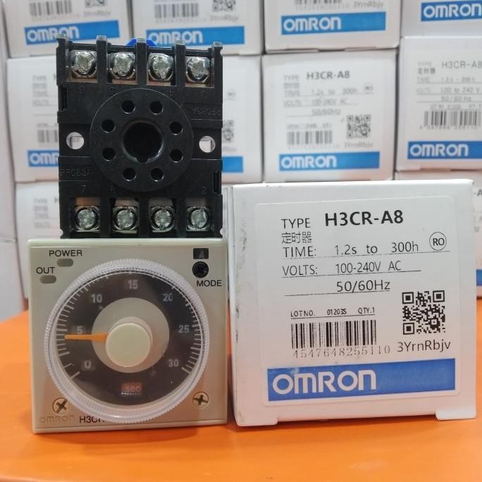 Promo Timer Omron H3Cr A8 220Vac/Timer H3Cr/Timer H3Cr A8 Non Socket