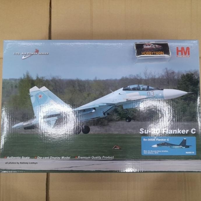 DIECAST PESAWAT HOBBY MASTER HA9510 Sukhoi SU-30SM Flanker C Blue 43, Russian Navy Aviation, Saki Ai