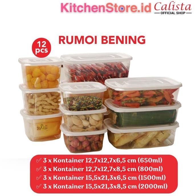 TOPLES PLASTIK KOTAK PUTIH FOOD CONTAINER KULKAS SET WADAH PENYIMPANAN