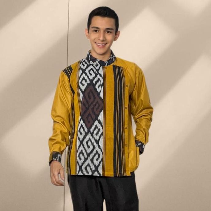 LONG TUNIK TENUN LOMBOK ETNIK NUSANTARA BATIK HANDMADE PALEMBANG ALU