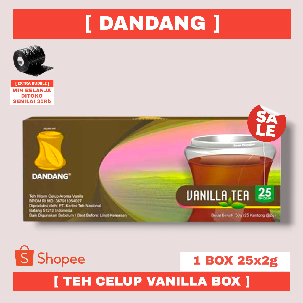 

DANDANG TEH HITAM CELUP VANILLA BOX 25x2g