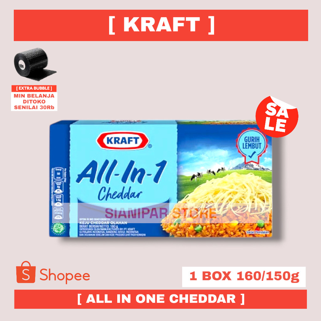 

KRAFT ALL IN ONE CHEDDAR BOX 160/150g