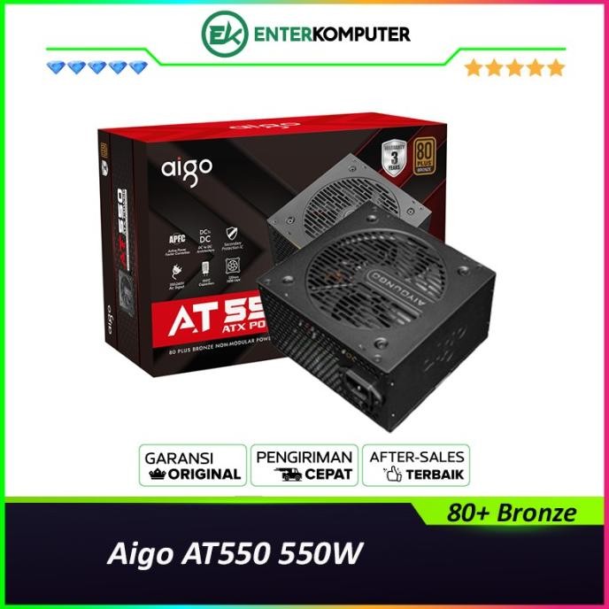 Psu Aigo At550 550W 80 Plus Bronze Non-Modular / Psu 550 Watt Co