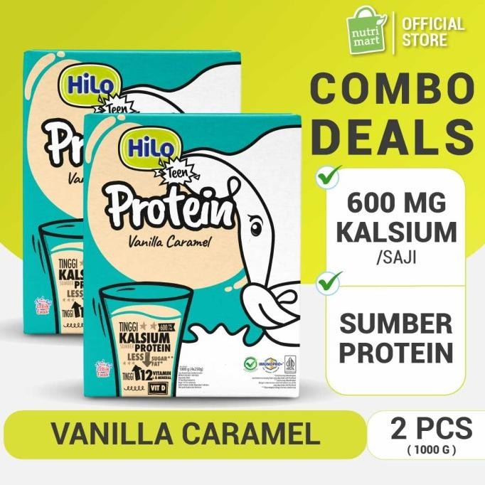 

Promo Twin Pack - Hilo Teen Vanilla Caramel 1000 Gram - Susu Tinggi Kalsium