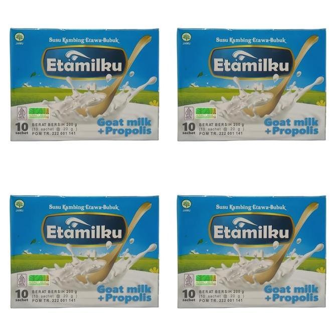 

Promo Paket 4 Box Susu Etamilku Susu Kambing Etawa Bubuk Plus Propolis