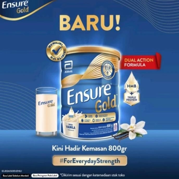 

Ensure Gold Hmb 800g 800gr 800 g gr coklat cokelat vanila vanilla