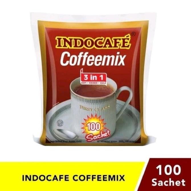 

Murah 1Ball Indocafe Coffeemix 100Pcs 3In1 Bubuk Instan Kopi