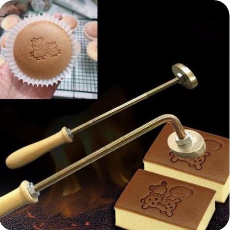 cetakan logo kue/custom hot stamp emboss cake hot stamp