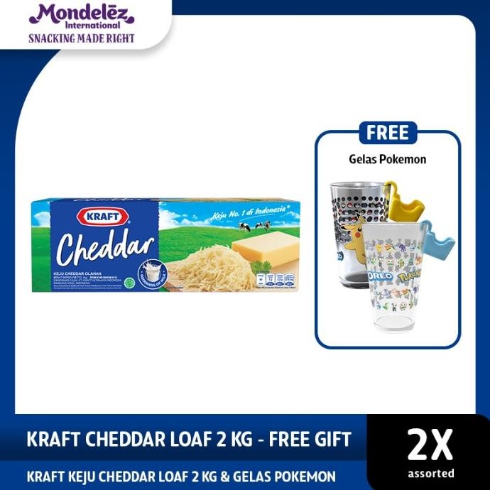 

Grosir Kraft Keju Cheddar Loaf 2 Kg - Free Gift
