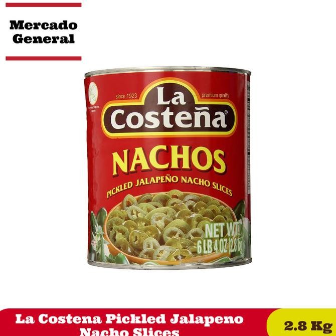 

Sale La Costena Pickled Jalapeno Nacho Slices - 2.8Kg Can, Rp. 96/Gr