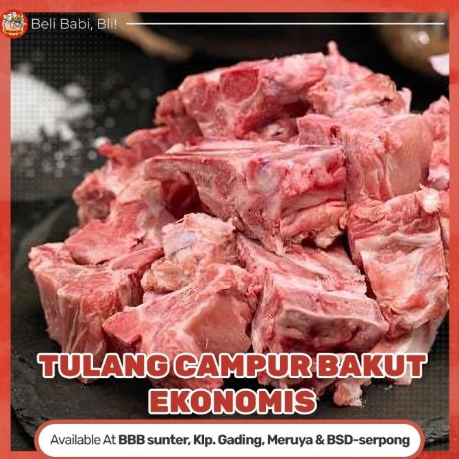 

Promo Daging Bakut Babi Bali Potong Ekonomis Tulang Campur Banyak Daging