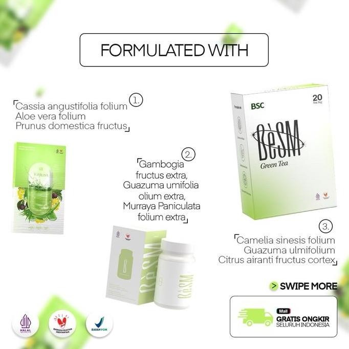 

Promo Besm | Paket Bundling Besm 2 Besm Grean Tea 1 Besm 1 Tomlosa Official Store