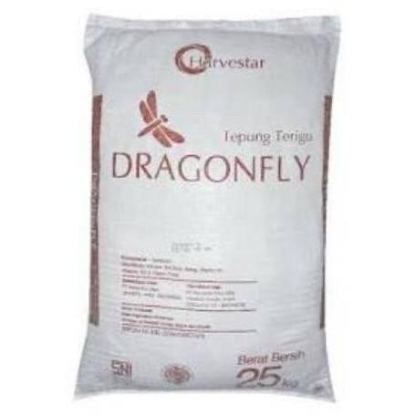 

Grosir Tepung Terigu Dragonfly 25Kg / 25 Kg 1 Karung / Ball