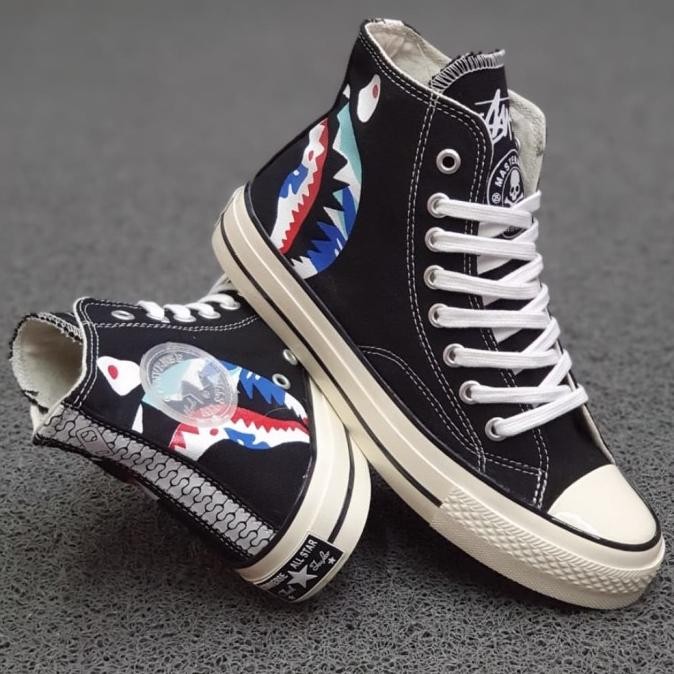 SEPATU CONVERSE 70S HIGH X BAPEE MASTERMIND SOL GLOSSY GRADE ORIGINAL