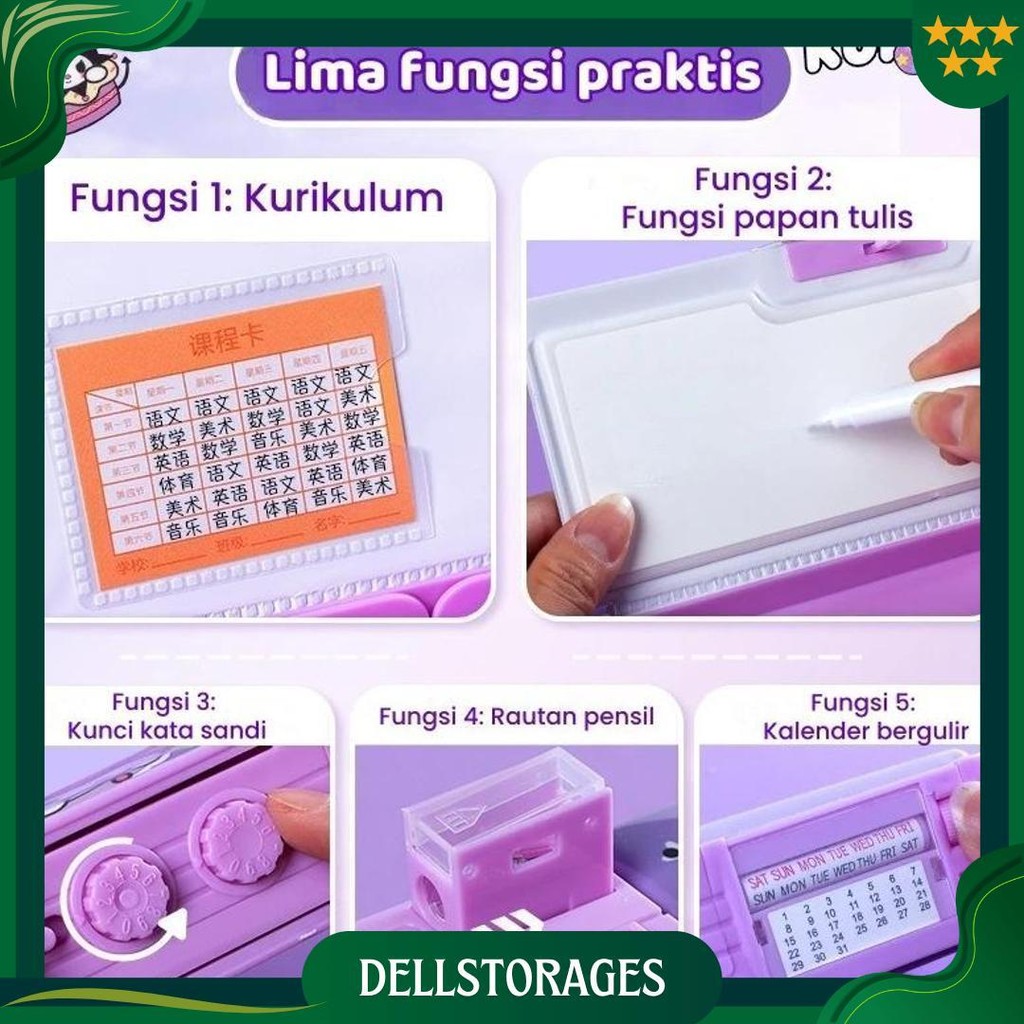 

ZoriesKotak Pensil Anak Perempuan Kotak Pensil Kuromi Kotak Pensil Multifungsi Cinnamoroll Kotak Alat Tulis Multifungsi Kunci Kode Perempuan Pensil Sanrio Dua Sisi Bernilai Tinggi Kapasitas Besar Cod