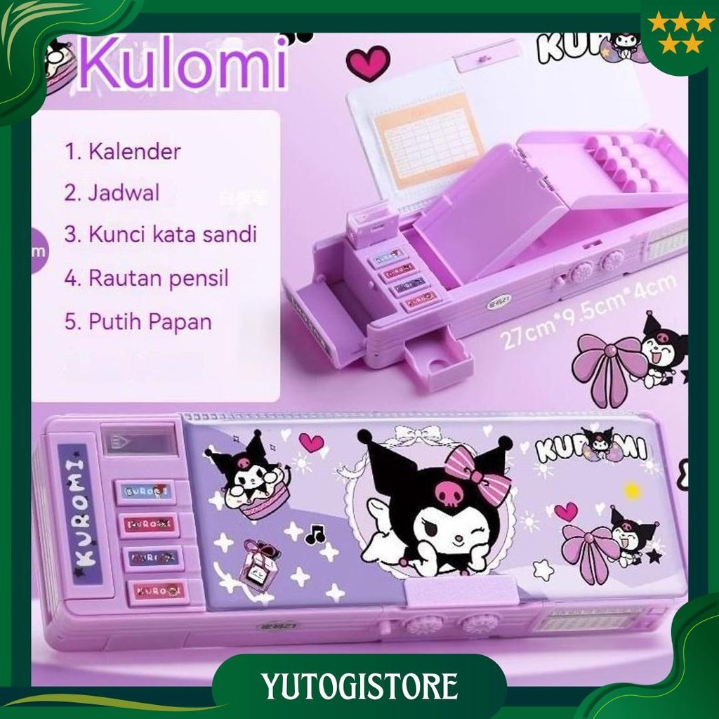 

Ready StockKotak Pensil/Bahan Tahan Air Kuromi Tempat Pensil Password /Multifungsi Lapis Ganda Berkapasitas Besar Lucu- Termasuk Rautan Pensil Kotak Alat Tulis Ori
