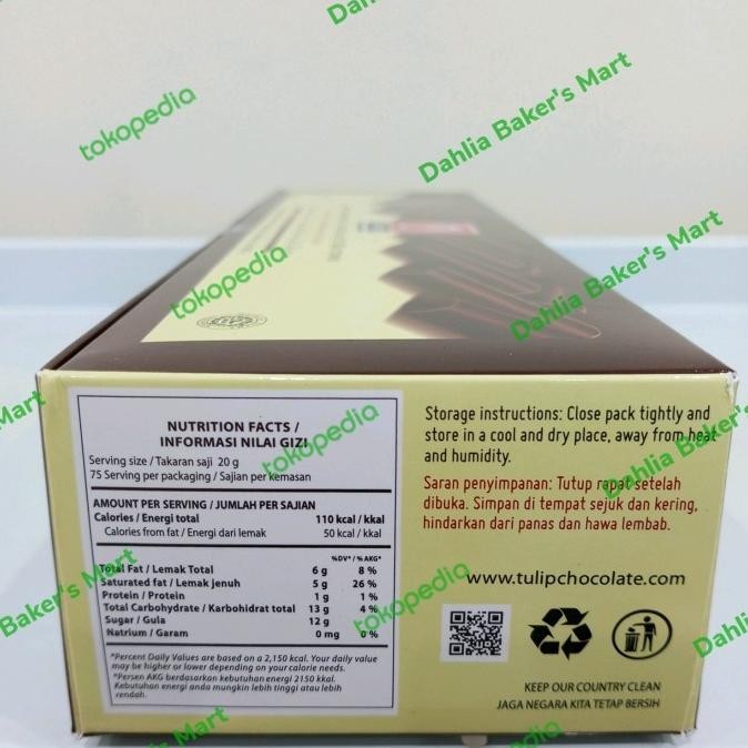 

Murah Tulip Coklat Stick Dark Compound Chocolate Batons 1,5 Kg