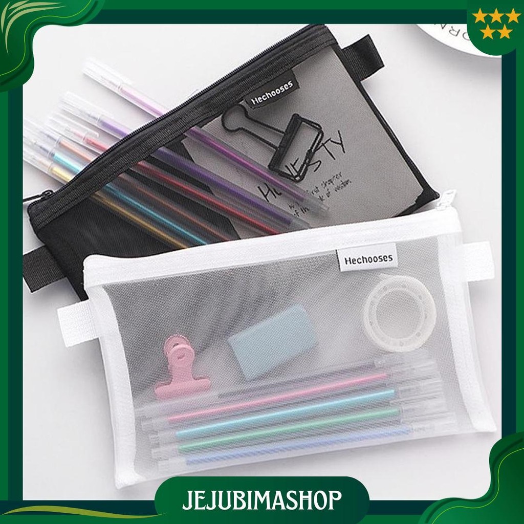 

Murmure.Id | Kotak Pensil / Tempat Pensil Jaring Transparan / Tempat Pensil Transparant Polos Import Promo Puncak