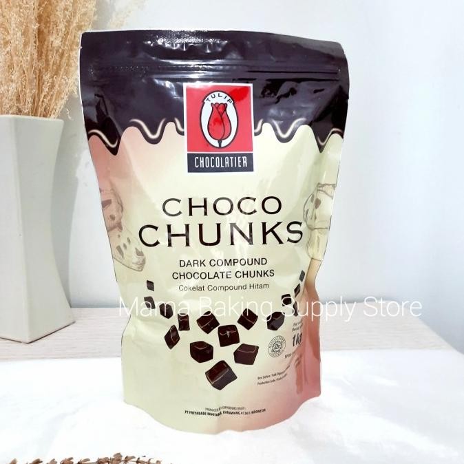 

Promo Tulip Chocolatier Compound Chunks Chocolate Topping Coklat Dadu 1 Kg