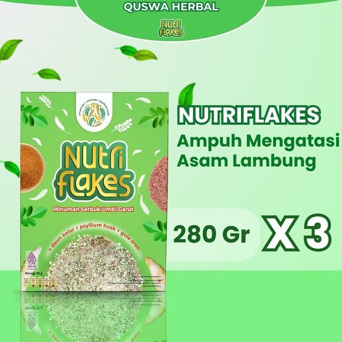 

Solusi Masalah Maag dan Gerd - Sereal Umbi Garut Nutriflakes 3 Box
