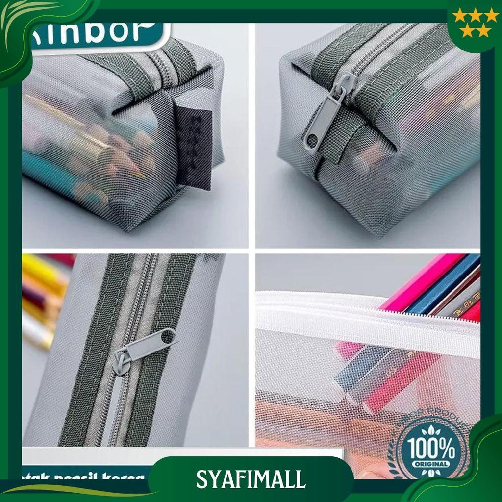 

Kotak Pensil Korea Pouch/ Tempat Pensil Transparant Simple Bening Promo 4.4
