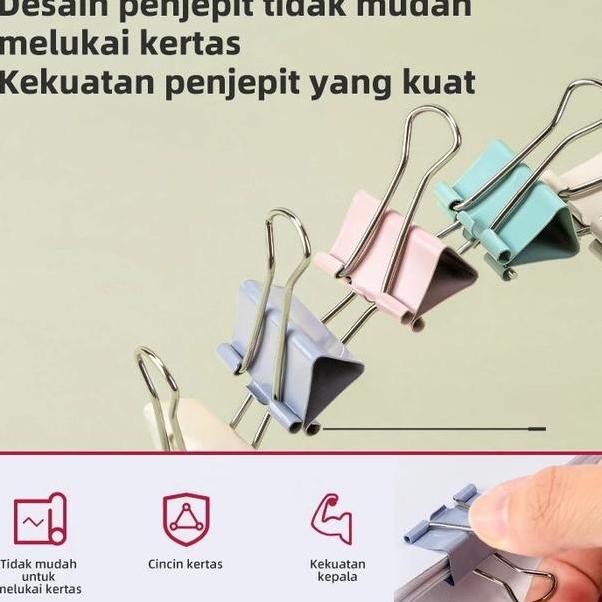 

Deli Binder Clip Lip Binder Jepit Erta Warnawarni Patel 855A