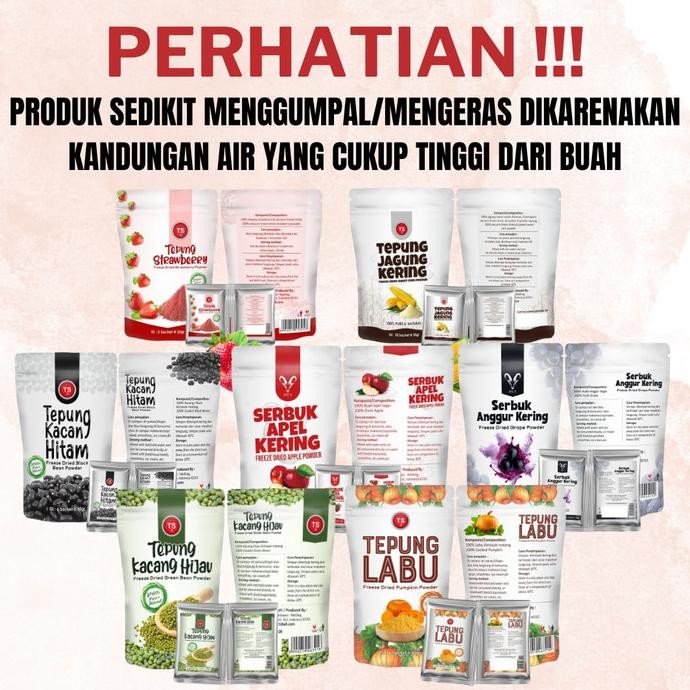 

Grosir Tsb Freeze Dried Pumpkin Powder Pure/Bubuk Labu 100% Asli 6S @50Gr
