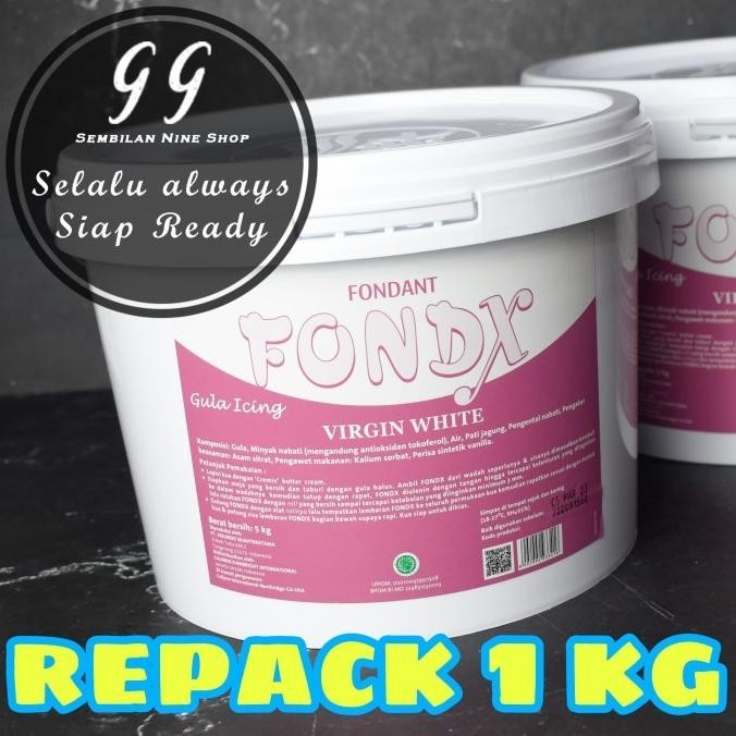 

Promo Fondx 1 Kg Fondant Virgin White Gula Icing Putih Fondan Fondex