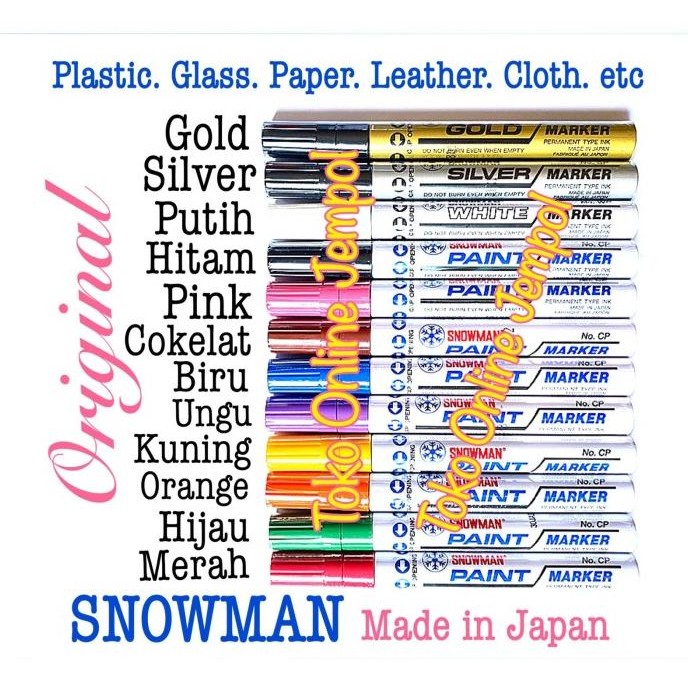 

ATK0640SN Spidol Permanent Snowman Paint Marker Japan CP WP SP GP