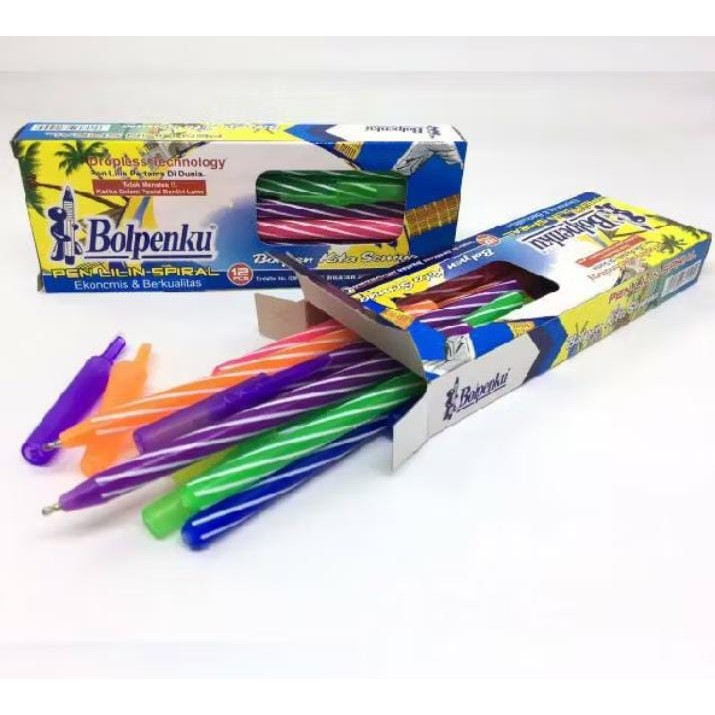 

(1pack) Pulpen Bolpoin Bolpenku Lilin Spiral