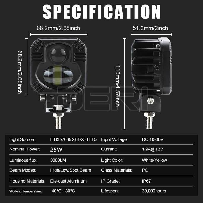 Sale Lampu Tembak Laser Gun Extreme Spot Light Mt28K 25W Dc 12-24V Motor Mobil Truck Bus